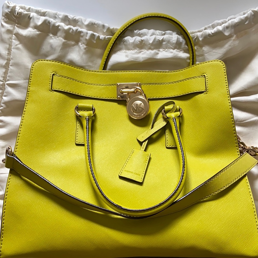 Michael Kors Yellow/Green Tote Bag